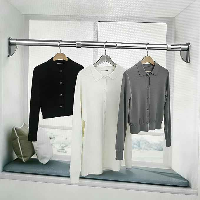 Adjustable Stainless Steel Rod, No-Drilling Hanging Clothes Pole | 27.5 to 47.2 by wwwhzgys