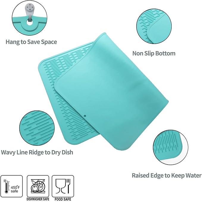 Silicone Dish Drying Mat for Multiple Usage, Easy clean, Eco-friendly, - Image 3
