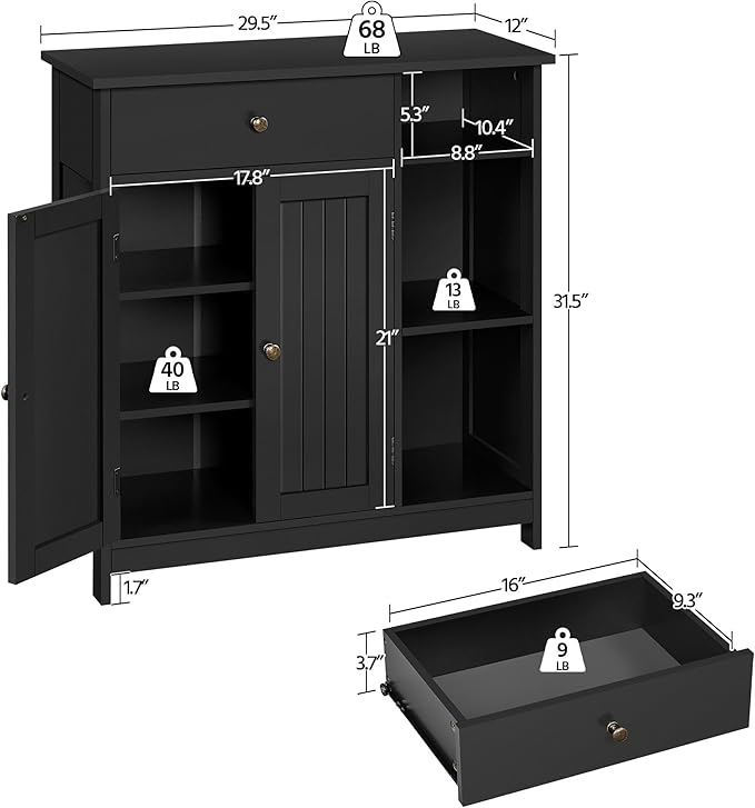 Yaheetech Bathroom Storage Cabinet - Image 3