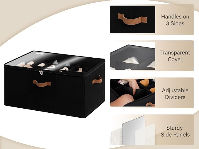 StorageWorks Shoe Organizer for Closet, Fits up to 24 Pairs, Shoe Cubby Storage - Image 5