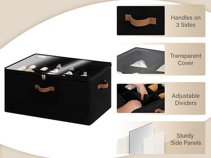 StorageWorks Shoe Organizer for Closet, Fits up to 24 Pairs, Shoe Cubby Storage - Image 5