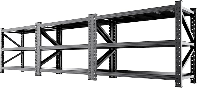 3 Set 5000LBS Heavy Duty Storage Shelves, Adjustable Garage Shelving Unit by AXASIIO
