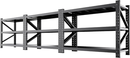 3 Set 5000LBS Heavy Duty Storage Shelves, Adjustable Garage Shelving Unit by AXASIIO
