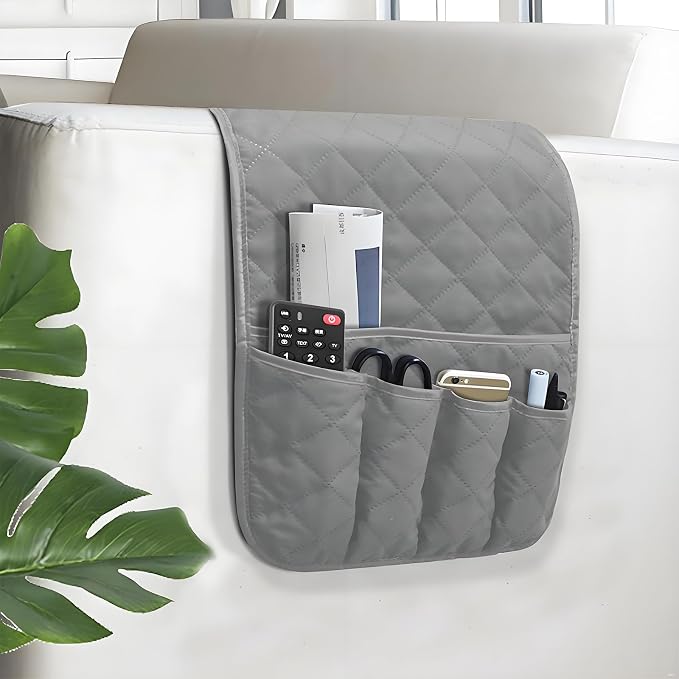 Sofa Armrest Organizer Non-Slip Arm Chair Bedside Storage Caddy Organizer by AUVCAS