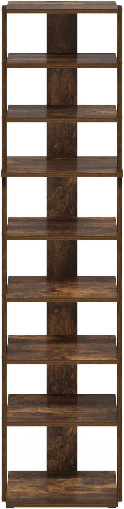 Furinno Compact Vertical Shoe Rack, 9-Tier Narrow Shoe Organizer, Free Standing - Image 7