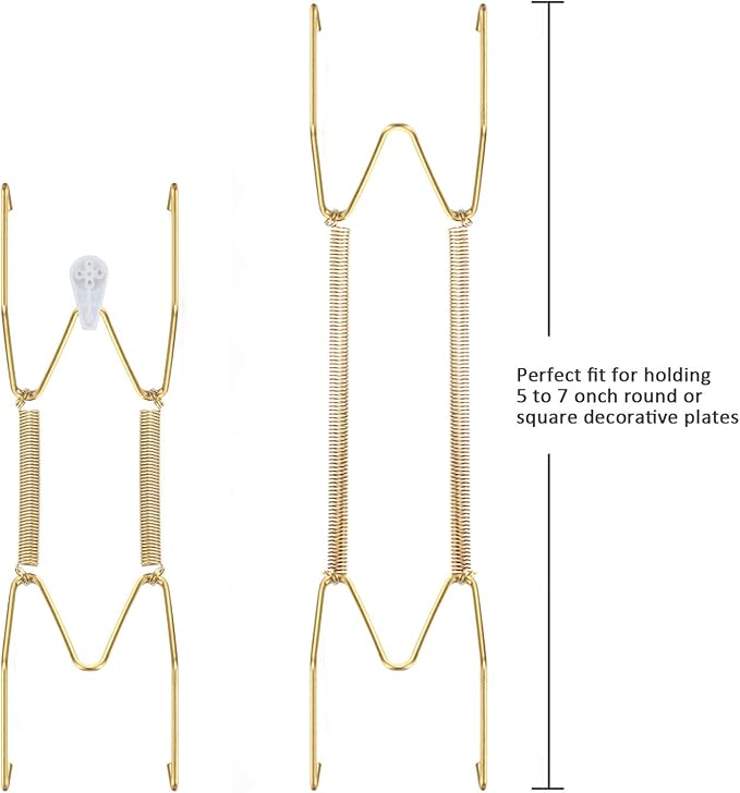Hotop 12 Pieces Plate Hangers for Wall Stainless Steel Wire Invisible Heavy - Image 3