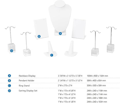 MOOCA Jewelry Display Set, Necklace Display Bust, Earring Organizer, Ring - Image 2