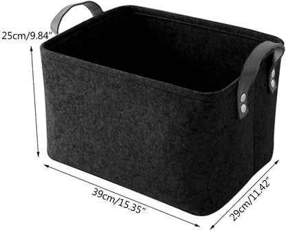 GUOZI Storage Basket, Collapsible Rectangular Felt Storage Bins - Image 2