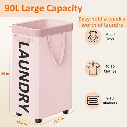 Optish Pink Laundry Basket - Image 3