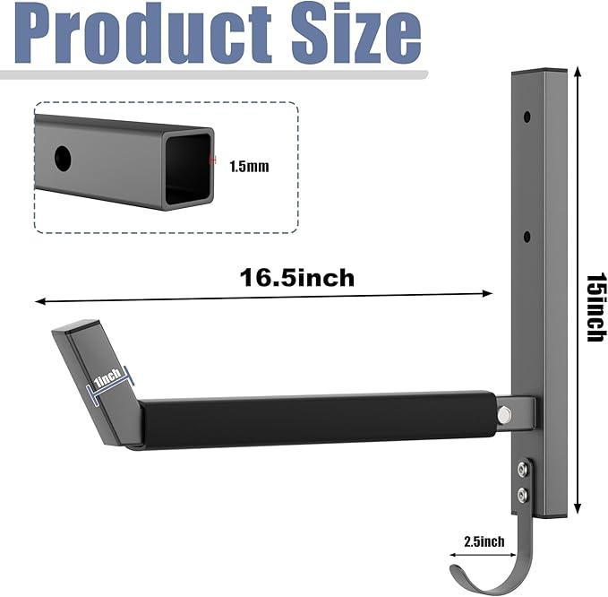 WALMANN Wall Mount Kayak Rack for Garage, Heavy-Duty Kayak Storage Hangers - Image 4