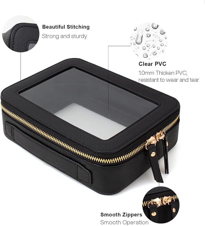 Travel Clear Makeup Bag Set, TSA Approved Cosmetic Bag Case - Image 5