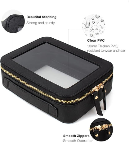 Travel Clear Makeup Bag Set, TSA Approved Cosmetic Bag Case - Image 5