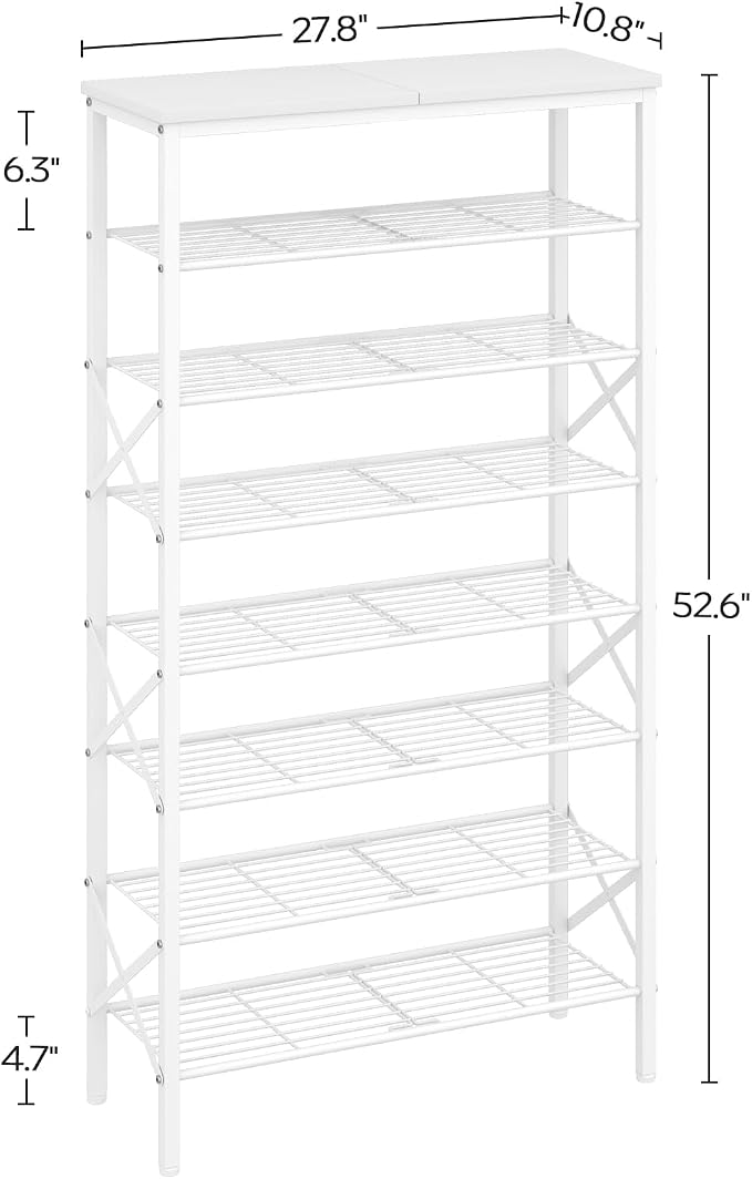YATINEY 8 Tier Shoe Rack, Shoe Storage Organizer, Large Capacity Shoe Shelf - Image 3