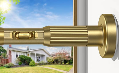 AIZESI 41-118 Inch Heavy Duty Gold Tension Curtain Rod by AIZESITENSIONROD