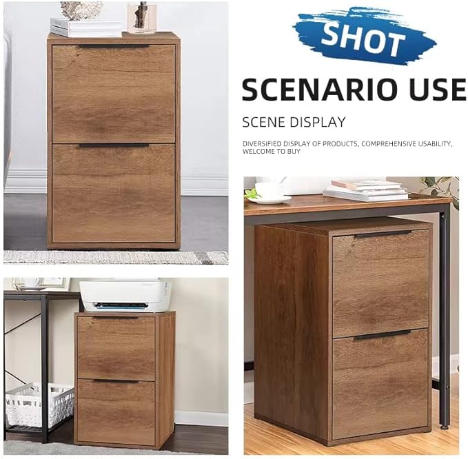 LUCYPAL 2 Drawer File Cabinet, Wood File Cabinets - Image 5