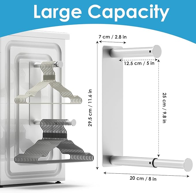 MFTEK Hanger Organizer Stacker, Magnetic Hanger Holder, Extendable Hangers - Image 3