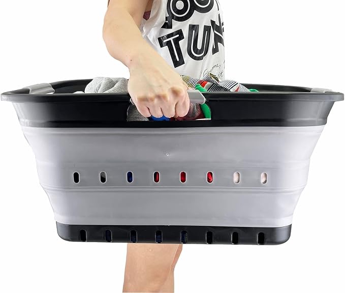 SAMMART 42L Collapsible Plastic Laundry Basket - Image 8