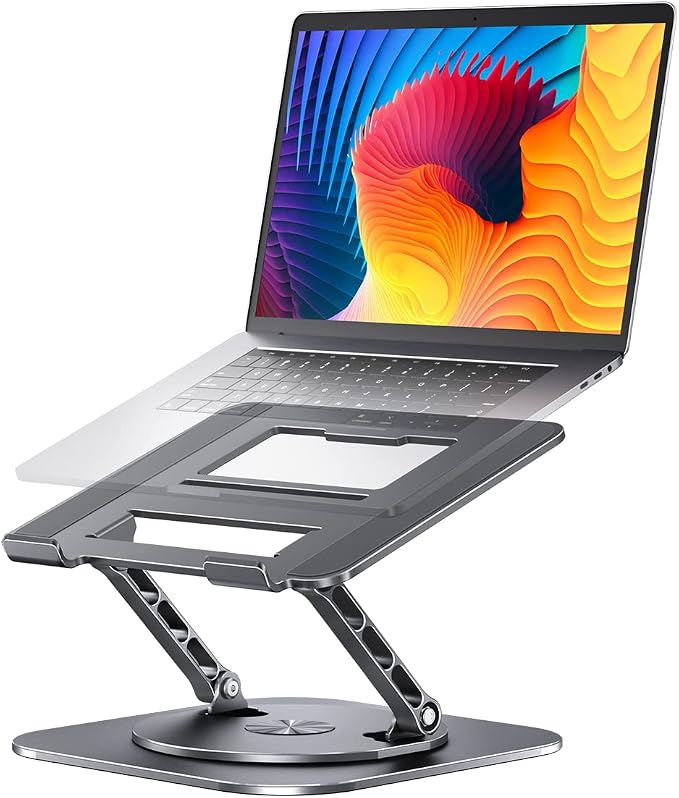 Adjustable Laptop Stand with 360 Rotating Base, Computer Stand by Aoevi