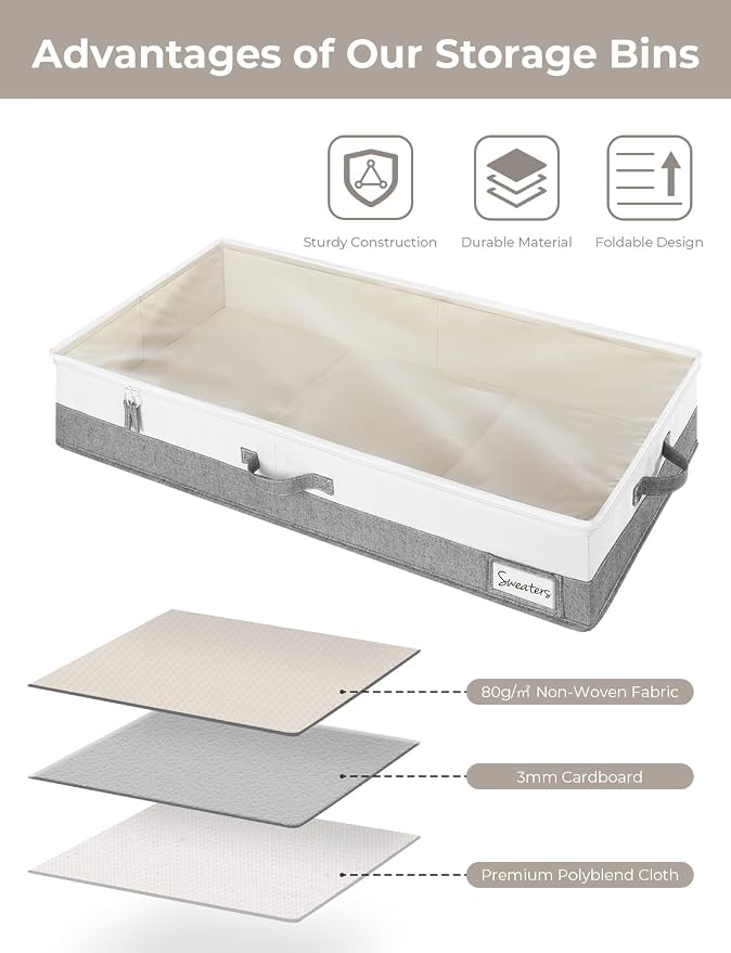 StorageWorks Large Under Bed Storage Containers - Image 5