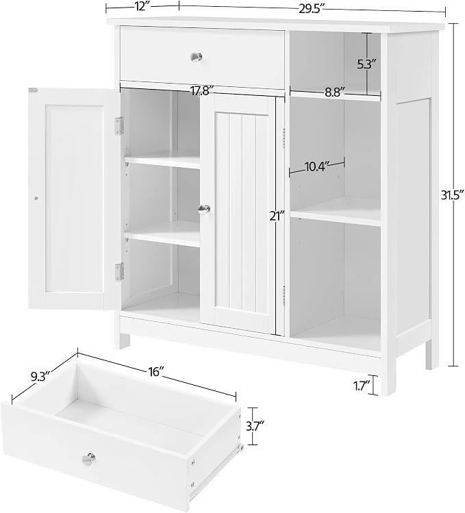 Yaheetech Bathroom Storage Cabinet - Image 3