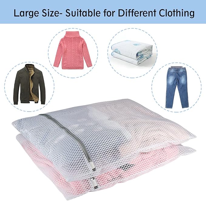 Vivifying XL Large Mesh Laundry Bags, 2 Pack 20 x 24 Inches Honeycomb Mesh Wash - Image 4