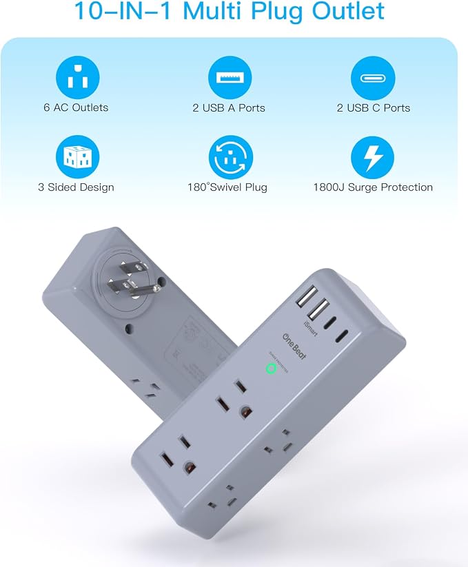 Surge Protector Outlet Extender - - Image 2