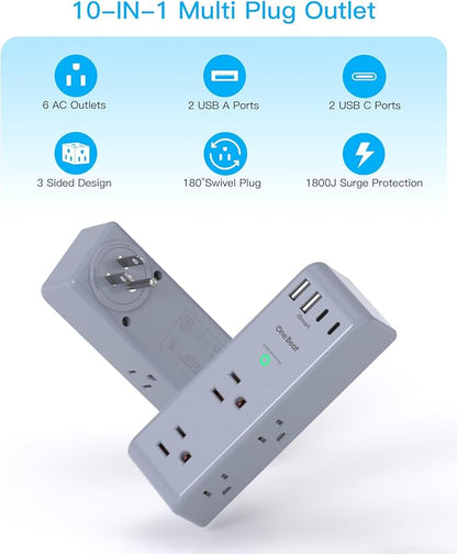 Surge Protector Outlet Extender - - Image 2