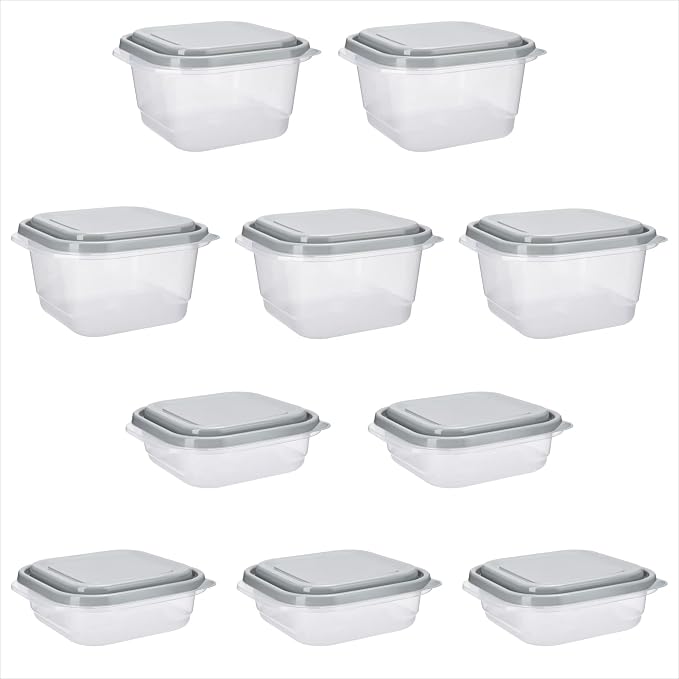 20-Piece BPA-Free Square Food Storage Container Set - Image 4