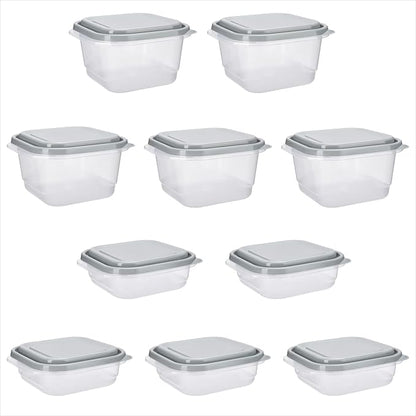 20-Piece BPA-Free Square Food Storage Container Set - Image 4