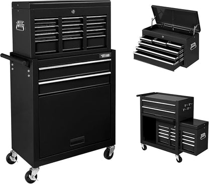 TUFFIOM 8-Drawer Rolling Tool Chest, Tool Storage Cabinet w/Lockable Wheels by TUFFIOM