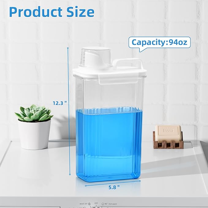 3PCS 94OZ Detergent Dispenser and 0.85Gallon Dryer Ball Holder - Image 2