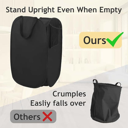 Upgraded Polyester Pop-up Laundry Hamper 2 Pack, 70L Laundry Basket - Image 5