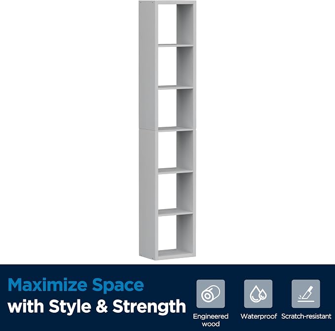 6 Cube Storage Organizer Single Row, Cube Shelf - Image 8