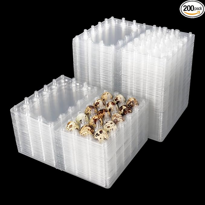 200 Pack Quail Egg Cartons, Holds up to 15 Quail Eggs Securely by KUKLIPJIM