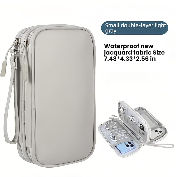 Portable Waterproof Double Layers All-in-One Storage Bag, Travel Cord - Image 2