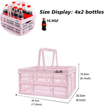 ZHJINGYU crates for storage, plastic baskets for organizing, collapsible - Image 2