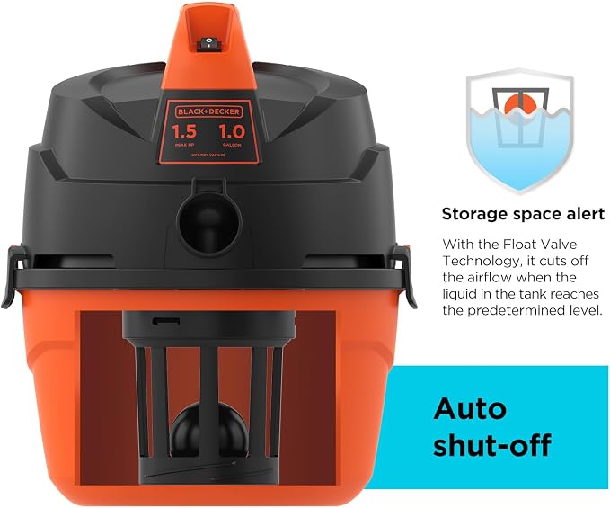 BLACK+DECKER Shop Vacuum Wet and Dry, Small Shop Vac - Image 4