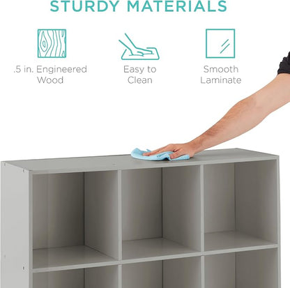 Best Choice Products Kids Bookcase 9-Cube Storage Organizer, 13.5in Shelf - Image 6