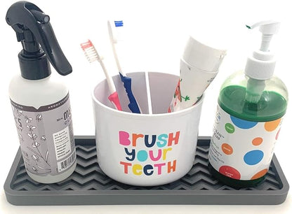 Happitasa Silicone Kitchen Sink Organizer Tray, Sponge Holder and Countertop - Image 3