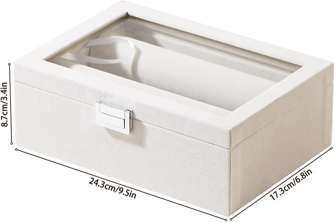 Bracelet Display Holder with Clear Lid, Jewelry Storage Organizer Box Case with - Image 5