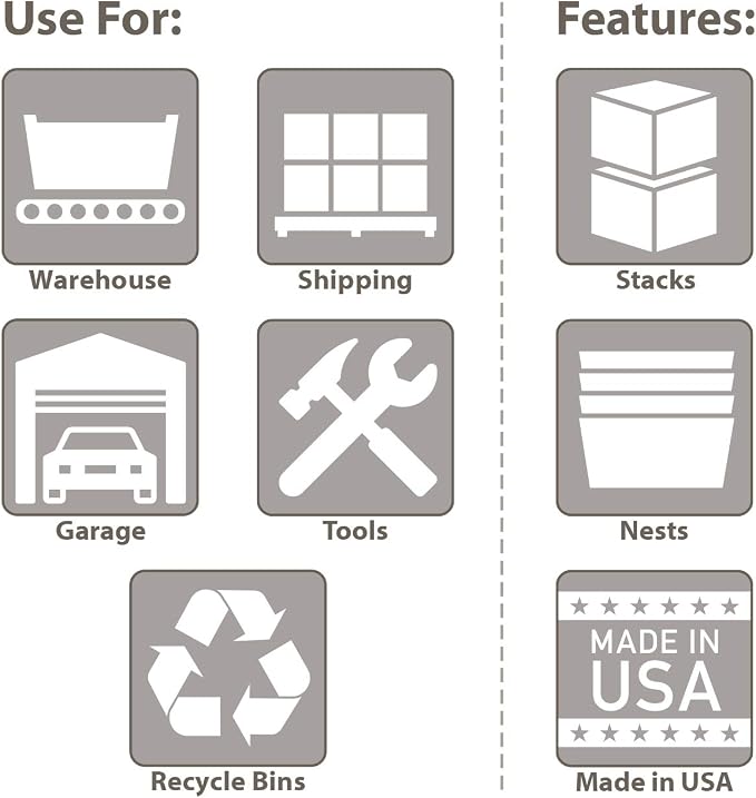 Akro-Mils 35225 Nest and Stack Plastic Storage Bins, Heavy Duty Industrial - Image 5