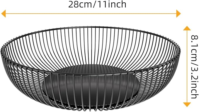 Simple Trending Round Metal Fruit Basket Bowl - Image 6