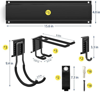 Garage Tool Organizer Wall Mount 13 PCS, Yard Garden Tool Organizer, Adjustable - Image 5