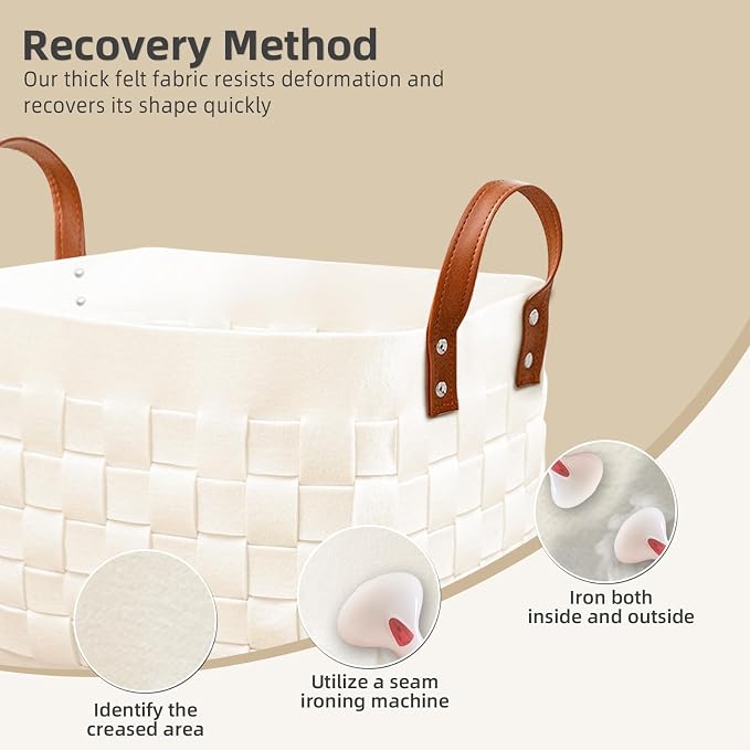 BOLDMONEKY Blankets Basket 16.5 " x13 " x13 ", Large Rectangular Laundry Hamper - Image 3
