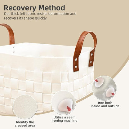 BOLDMONEKY Blankets Basket 16.5 " x13 " x13 ", Large Rectangular Laundry Hamper - Image 3