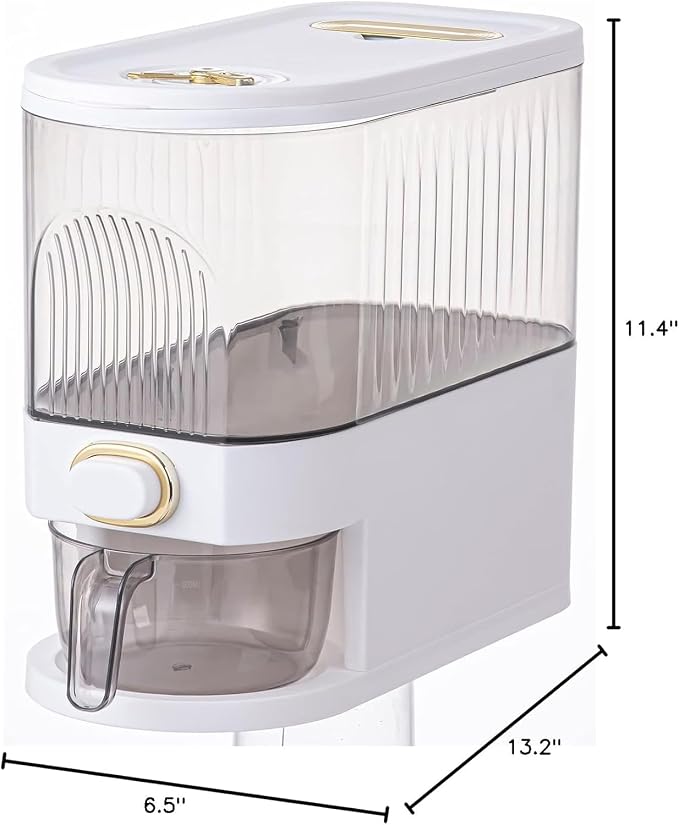 Sooyee Clear Rice Dispenser 11Lb - Image 5
