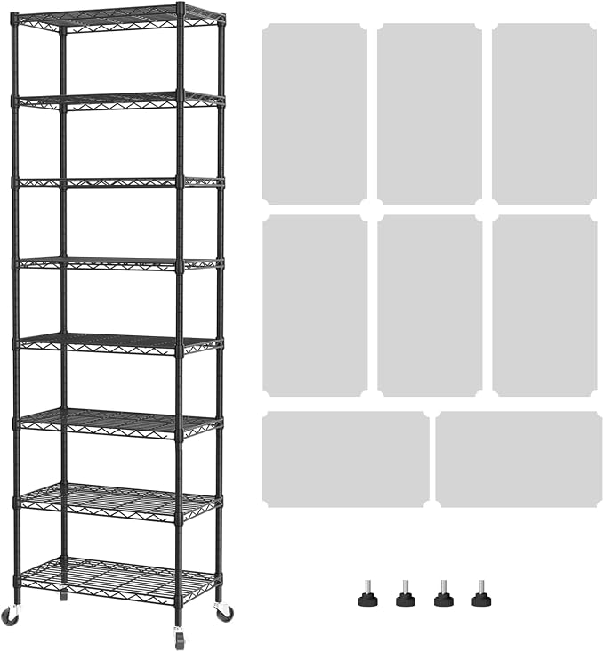 SINGAYE 8 Tier Shelf Organizer Storage Metal Shelves Garage Wire Shelving Unit by SINGAYE