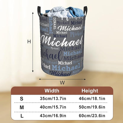 Custom Name Laundry Hamper, Personalized Laundry Baskets - Image 3