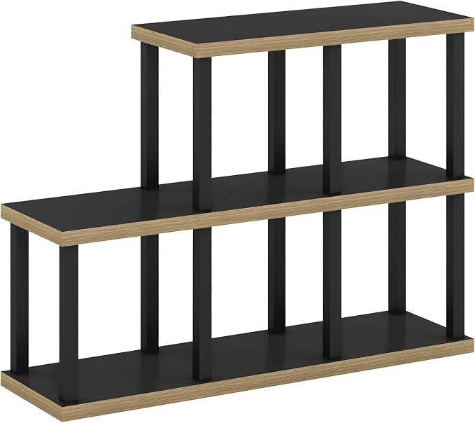 Furinno Turn-N-Tube No Tools Decorative Display Shelf, Americano/Black - Image 5
