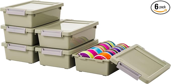 IRIS USA 2 Qt. Craft Storage Bins by IRISUSA